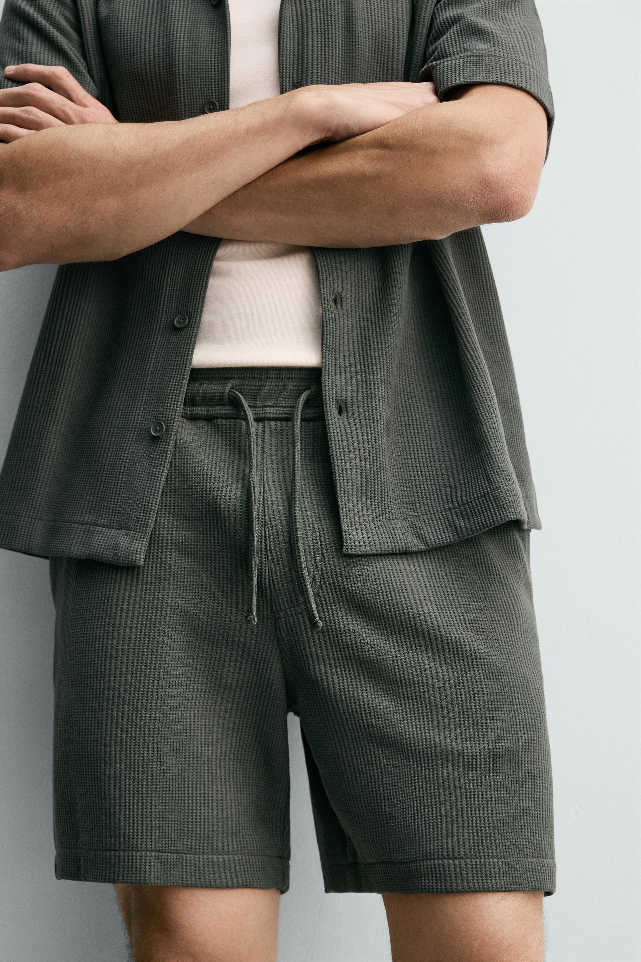 RELAXED FIT STRUCTURED SHORTS